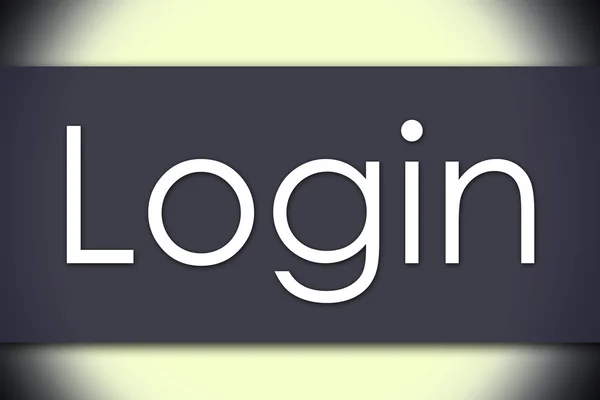 Login - concepto de negocio con texto — Foto de Stock