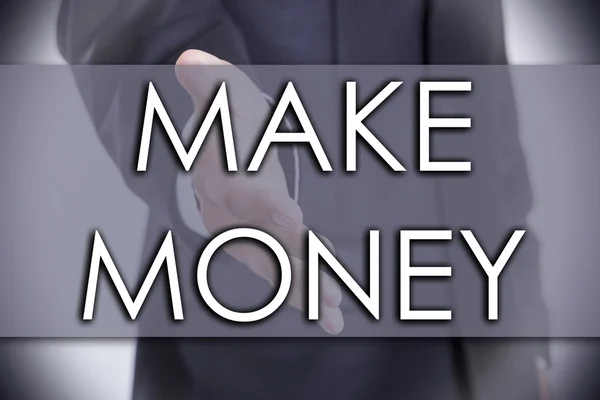 Geld verdienen - Geschäftskonzept mit Text — Stockfoto