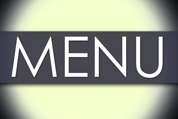 MENU - business concept with text — Stock Photo, Image
