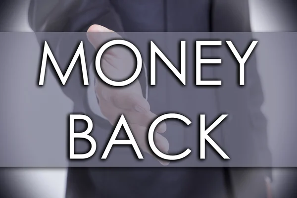 MONEY BACK - бізнес-концепція з текстом — стокове фото