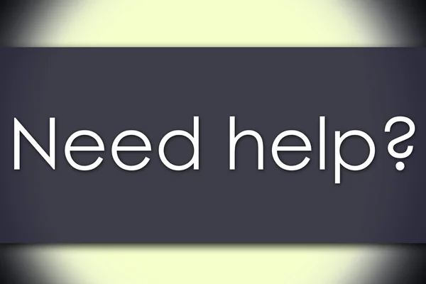 Hulp nodig? -businessconcept met tekst — Stockfoto