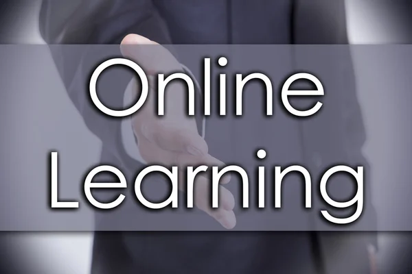Online tanulás - üzleti koncepció, szöveg — Stock Fotó
