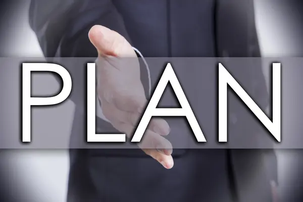 Plan - affärsidé med text — Stockfoto