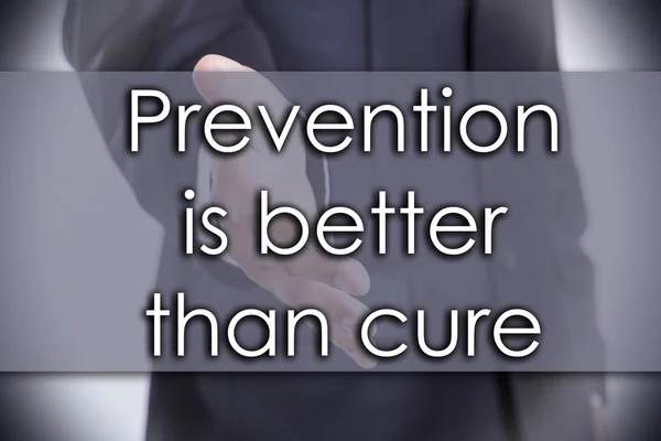 Prevenire è meglio che curare - concetto di business con testo — Foto Stock