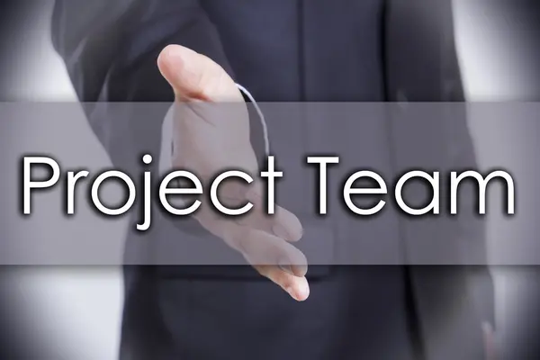 Project Team - бізнес-концепція з текстом — стокове фото