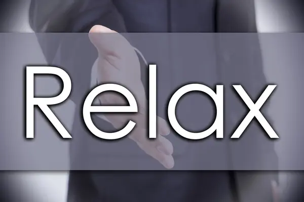 Relax - üzleti koncepció, szöveg — Stock Fotó