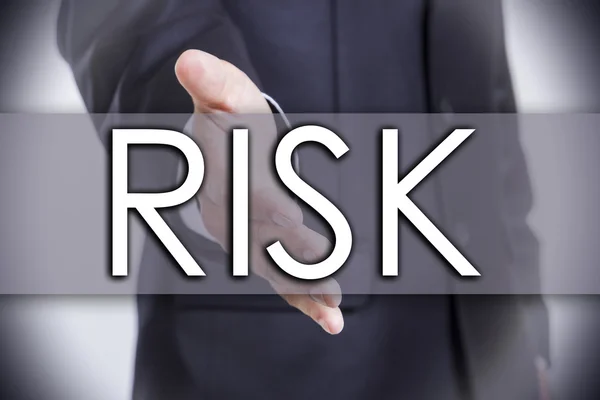 Risk - бізнес-концепція з текстом — стокове фото