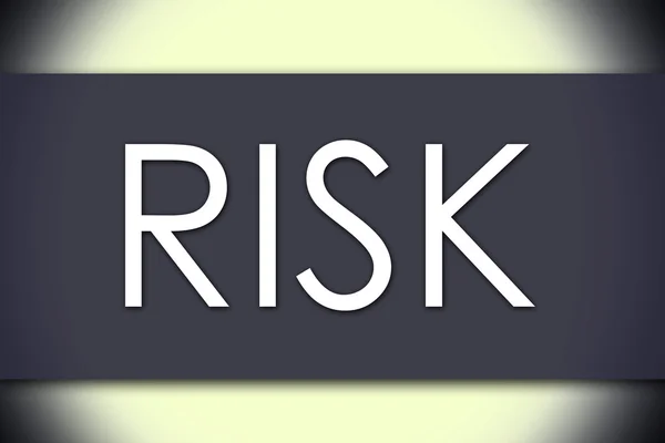 Risk - бізнес-концепція з текстом — стокове фото