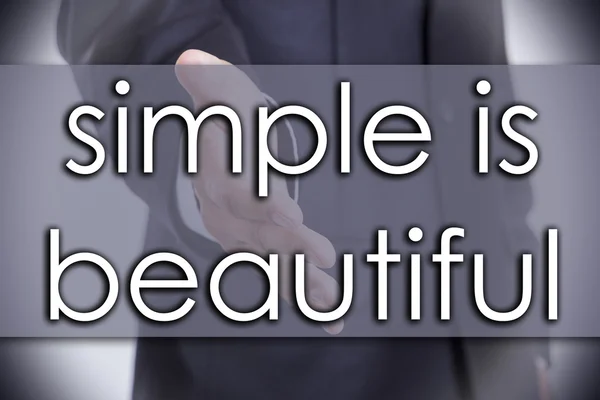 シンプルは美しい - テキストのビジネス コンセプト — ストック写真