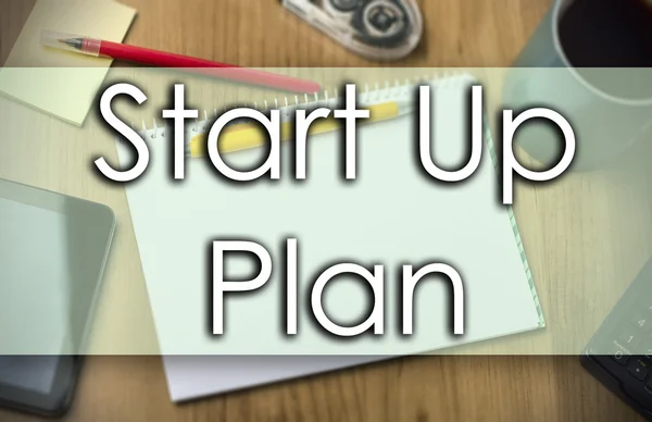 Start Up Plan - concept d'entreprise avec texte — Photo