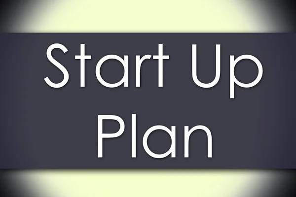 Starta upp Plan - affärsidé med text — Stockfoto