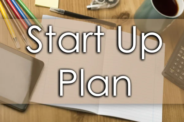 Start Up Plan - concept d'entreprise avec texte — Photo