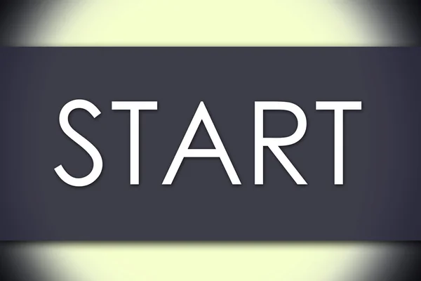 Start - affärsidé med text — Stockfoto