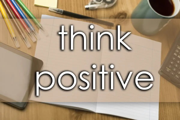 Think Positive - concetto di business con testo — Foto Stock