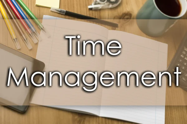 Manajemen Waktu - konsep bisnis dengan teks — Stok Foto