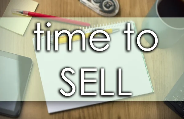 Tiempo para vender - concepto de negocio con texto — Foto de Stock