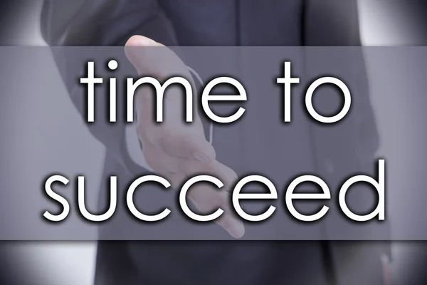 Tempo per avere successo - concetto di business con testo — Foto Stock