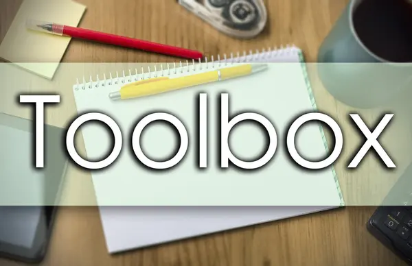 Toolbox - konsep bisnis dengan teks — Stok Foto