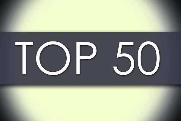 Top 50 - bedrijfsconcept met tekst — Stockfoto