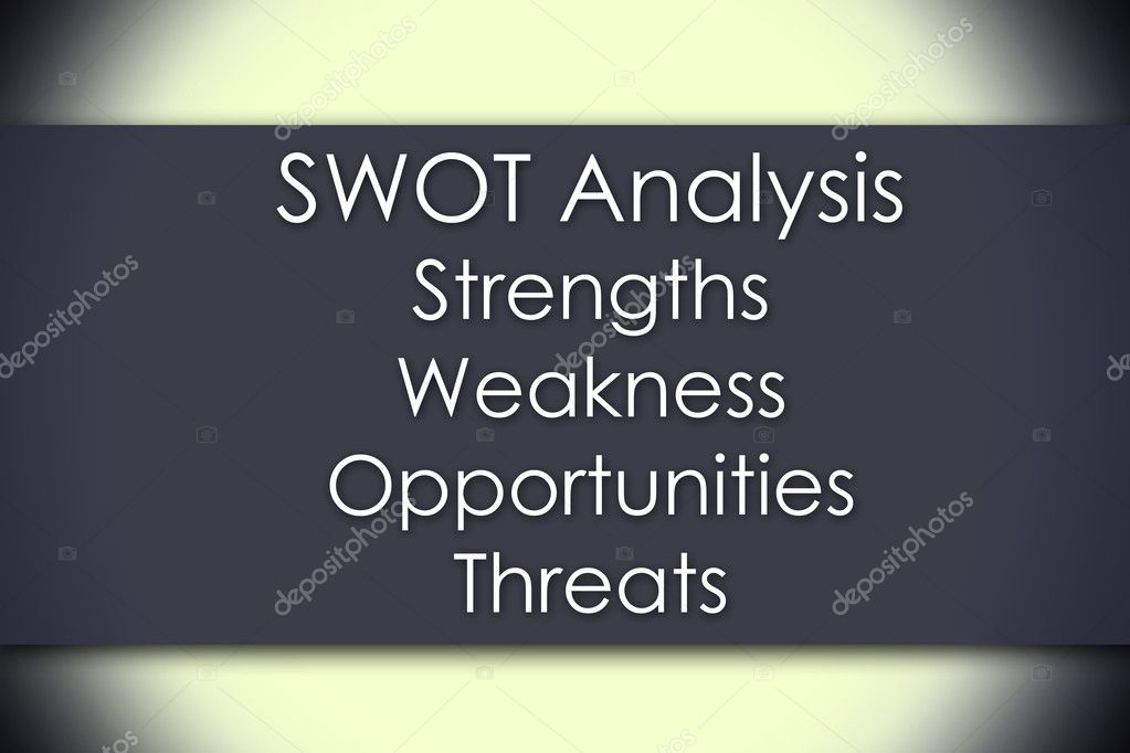 swot analysis list business concept with text stock photo list of business strengths