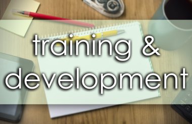 Eğitim ve gelişim - metin ile iş kavramı