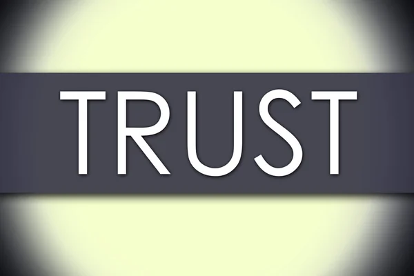 TRUST - concept d'entreprise avec texte — Photo