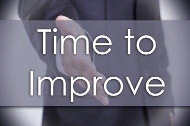 Zaman için geliştirin - metin ile iş kavramı