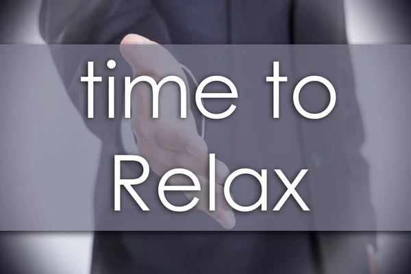 Idő-hoz Relax - üzleti koncepció, szöveg — Stock Fotó