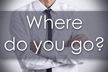 Nereye gidiyorsun? -Genç işadamı metin - iş concep