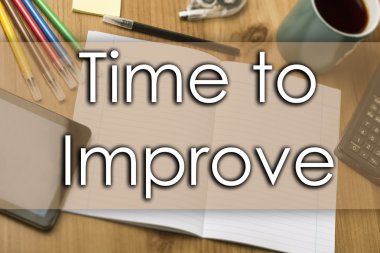 Zaman için geliştirin - metin ile iş kavramı