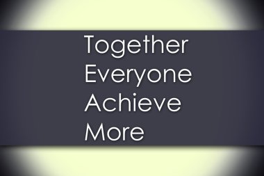 Birlikte herkes daha fazla takım - iş kavramı ile metin elde etmek