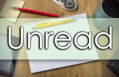 Okunmamış - metin ile iş kavramı