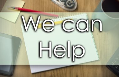 Yardımcı olabilir - metin ile iş kavramı