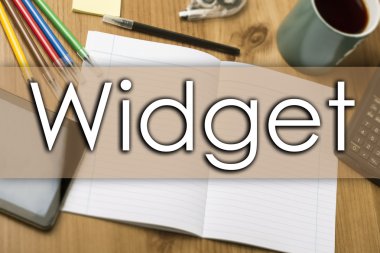 Widget - metin ile iş kavramı