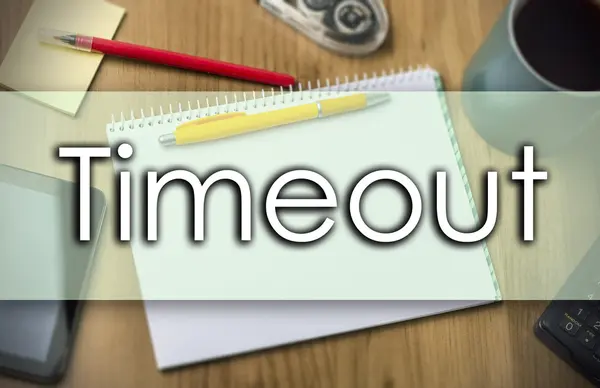 Timeout - concept de afaceri cu text — Fotografie, imagine de stoc
