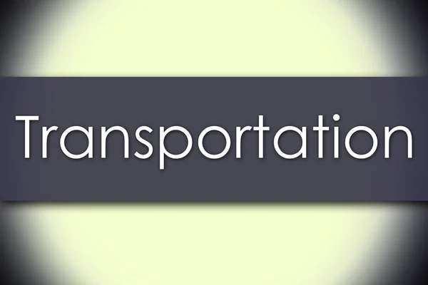 Transport - concept d'entreprise avec texte — Photo