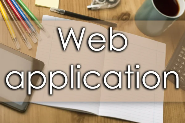 Aplikacja sieci Web - koncepcja biznesowa z tekstem — Zdjęcie stockowe