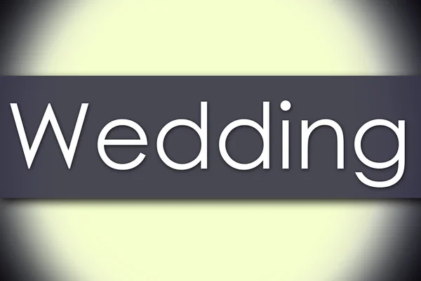 Wedding - business concept with text — Stock Photo, Image