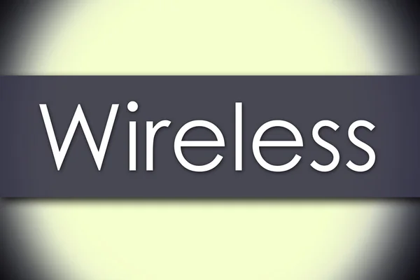 Wireless - koncepcja biznesowa z tekstem — Zdjęcie stockowe