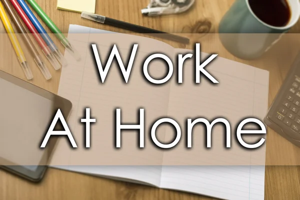 Work At Home - business concept with text — Stock Photo, Image