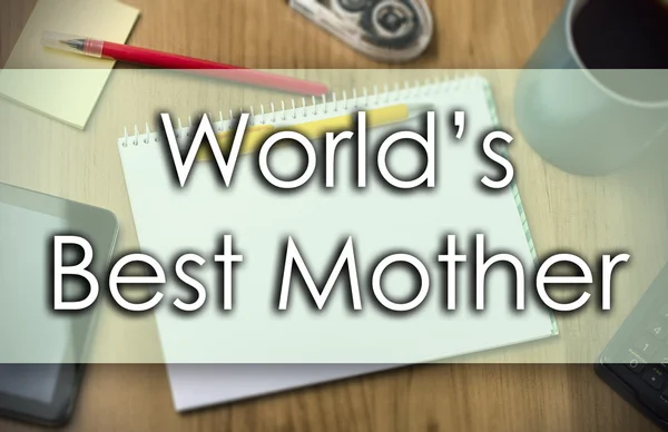 Найкраща мама світу - бізнес-концепція з текстом — стокове фото
