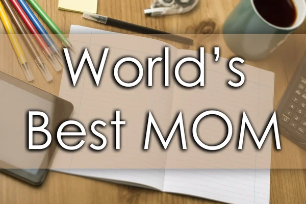 World 's Best MOM - konsep bisnis dengan teks — Stok Foto