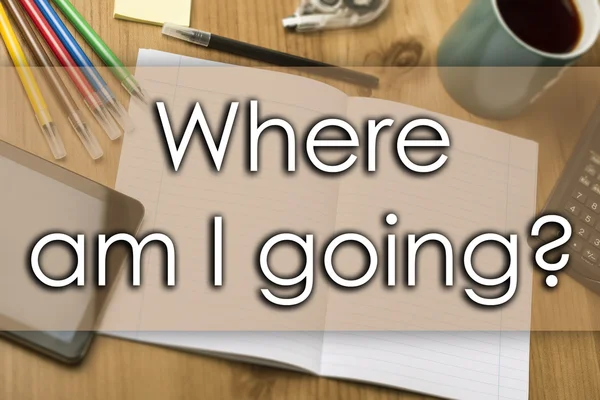 Where am I going? - business concept with text Royalty Free Stock Photos