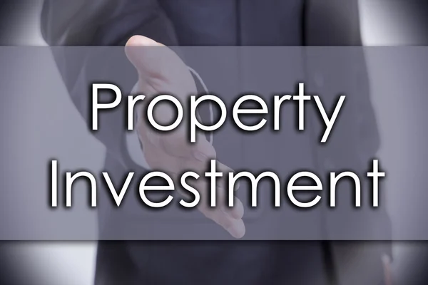 Investissement immobilier - concept d'entreprise avec texte — Photo