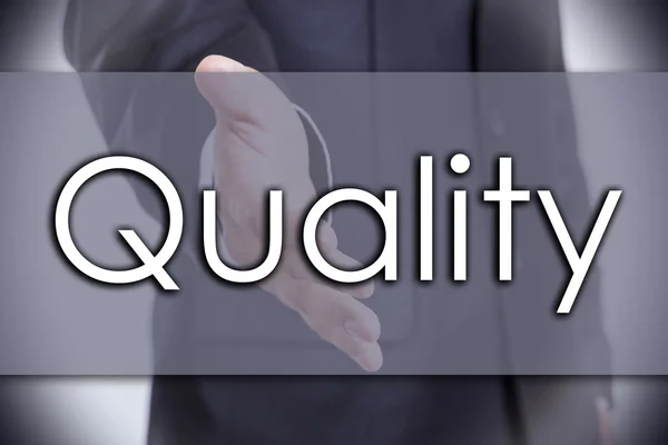 Qualidade - conceito de negócio com texto — Fotografia de Stock