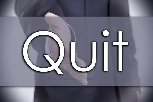 Quit - business concept with text — Stock Photo, Image