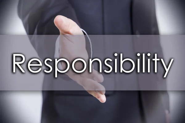 Відповідальність бізнес-концепція з текстом — стокове фото