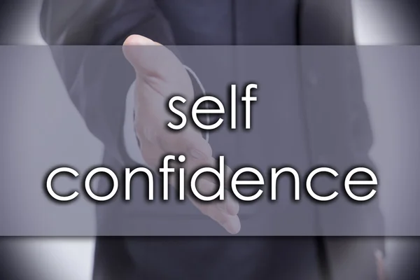Уверенность в себе - концепция бизнеса с текстом — стоковое фото