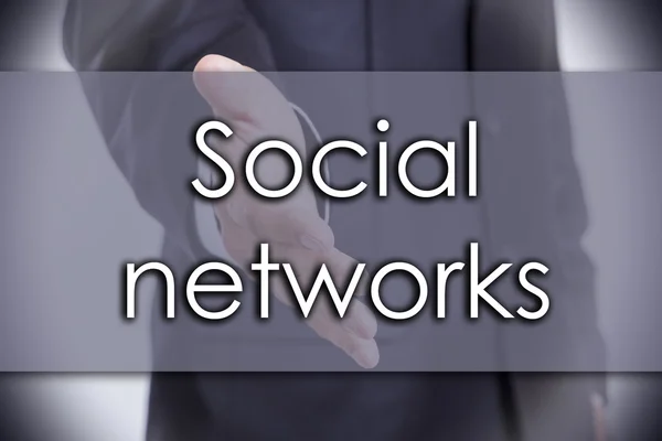 Social network - concetto di business con testo — Foto Stock