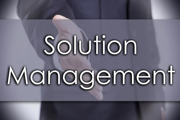 Solution Management - affärsidé med text — Stockfoto